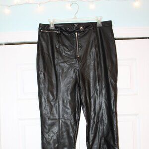 High-Waisted Faux Leather Pants